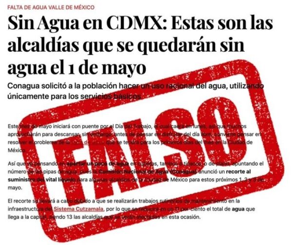 SACMEX y CONAGUA desmienten corte de agua en la CDMX